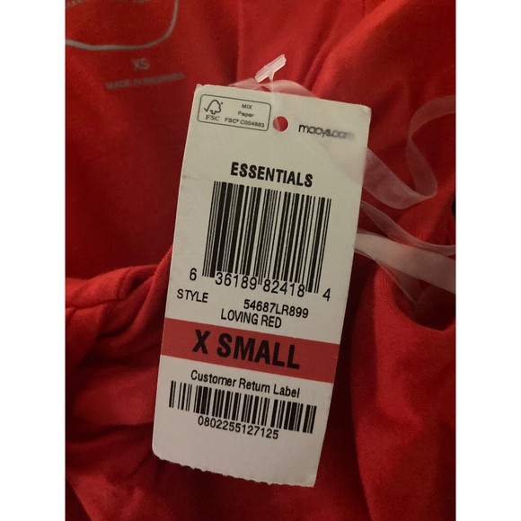 NWT INC International Concepts Tank Sz XS Red Sleeveless Crisscross Neckline Top - Picture 7 of 9